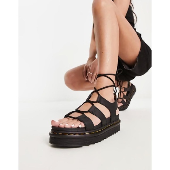 Doc Martens Nartilla Leather Lace-Up Sandals - Picture 13 of 15